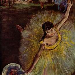 《带花束的舞者》埃德加·德加(Edgar Degas)高清作品欣赏