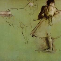 《芭蕾舞者（研究）》埃德加·德加(Edgar Degas)高清作品欣赏