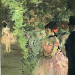 《舞者后台》埃德加·德加(Edgar Degas)高清作品欣赏