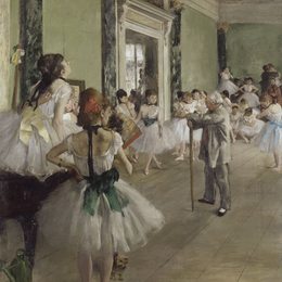 《芭蕾舞课》埃德加·德加(Edgar Degas)高清作品欣赏