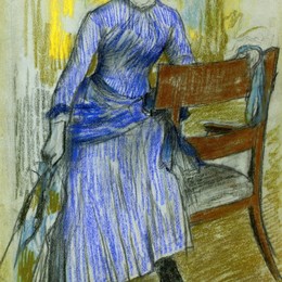 埃德加·德加(Edgar Degas)高清作品:Helene Rouart (Mme. Marin)