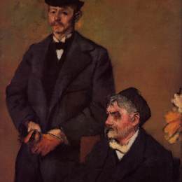 埃德加·德加(Edgar Degas)高清作品:Henri Rouart and His Son Alexis