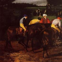 埃德加·德加(Edgar Degas)高清作品:Jockeys at Epsom