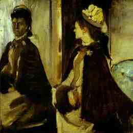 埃德加·德加(Edgar Degas)高清作品:Madame Jeantaud in the mirror