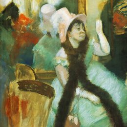 埃德加·德加(Edgar Degas)高清作品:Portrait after a Costume Ball (Portrait of Madame Dietz Monn