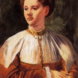 埃德加·德加(Edgar Degas)高清作品:Portrait of a Young Woman (after Bacchiacca)