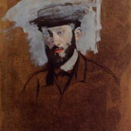 埃德加·德加(Edgar Degas)高清作品:Portrait of Eugene Manet (study)