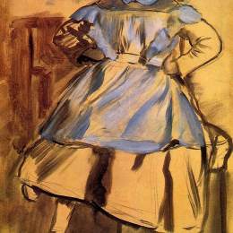 埃德加·德加(Edgar Degas)高清作品:Portrait of Giulia Bellelli (sketch)