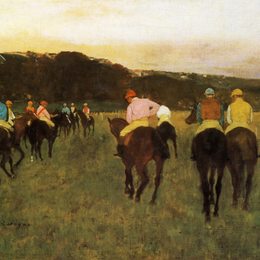 埃德加·德加(Edgar Degas)高清作品:Race Horses at Longchamp