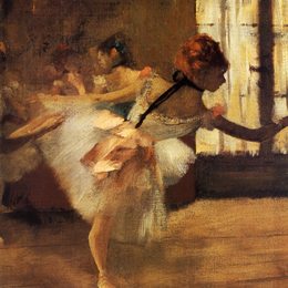 《舞蹈的重复（细节）》埃德加·德加(Edgar Degas)高清作品欣赏