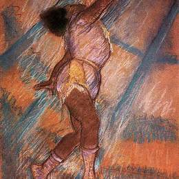 埃德加·德加(Edgar Degas)高清作品:Study for La La at the Cirque Fernando