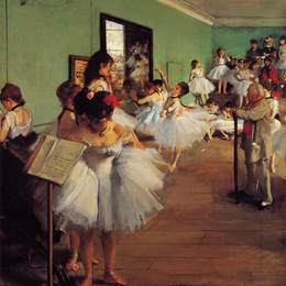 《舞蹈课》埃德加·德加(Edgar Degas)高清作品欣赏