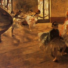 《彩排》埃德加·德加(Edgar Degas)高清作品欣赏