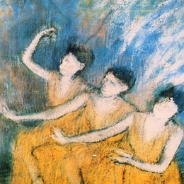 《三个舞者》埃德加·德加(Edgar Degas)高清作品欣赏