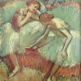 《两个跳舞的人（蓝色舞者）》埃德加·德加(Edgar Degas)高清作品欣赏