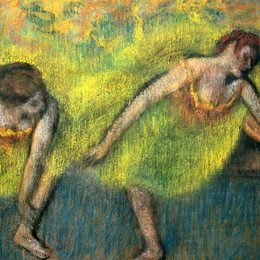 《两个休息舞者》埃德加·德加(Edgar Degas)高清作品欣赏