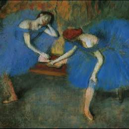 《两个蓝色舞者》埃德加·德加(Edgar Degas)高清作品欣赏