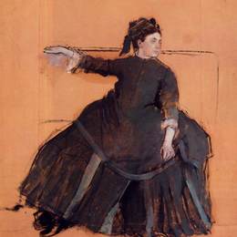 《沙发上的女人》埃德加·德加(Edgar Degas)高清作品欣赏