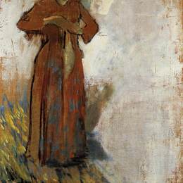 《蓬松红发的女人》埃德加·德加(Edgar Degas)高清作品欣赏