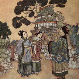 《同样的咕噜声——夜莺》埃德蒙·杜拉克(Edmund Dulac)高清作品欣赏