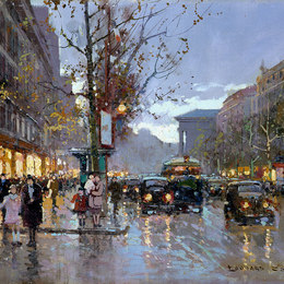 《马德莱娜大道》爱德华·科尔特斯(Edouard Cortes)高清作品欣赏