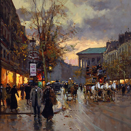 《马德莱娜大道》爱德华·科尔特斯(Edouard Cortes)高清作品欣赏