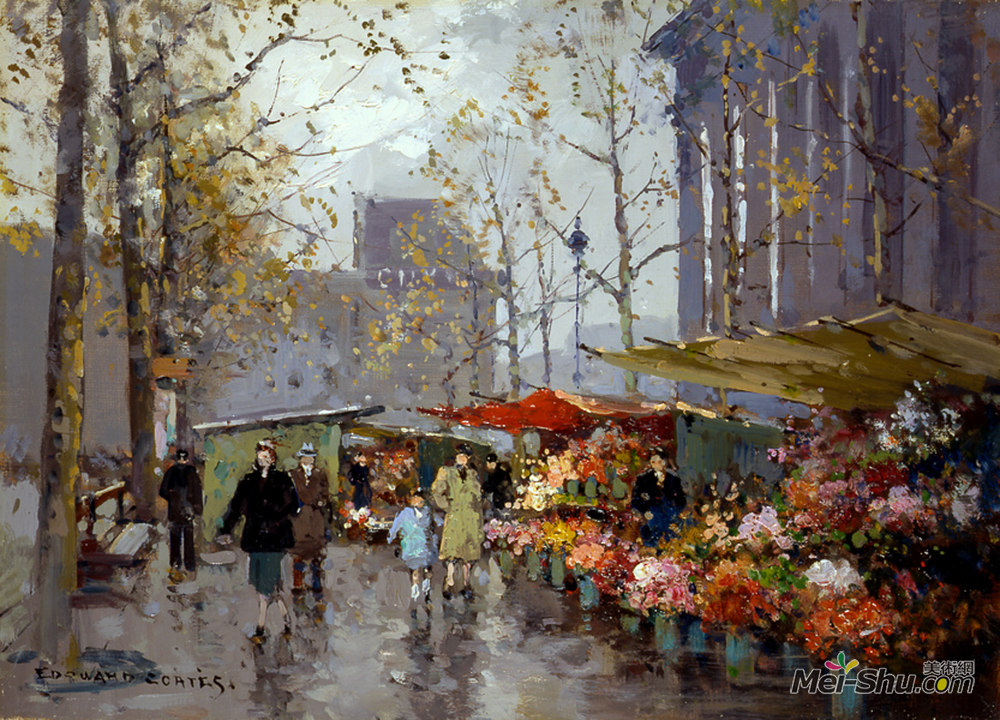 《洛杉磯馬德琳花卉市場》愛德華·科爾特斯(edouard cortes)高清作品