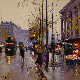 《洛杉矶马德琳花卉市场》爱德华·科尔特斯(Edouard Cortes)高清作品欣赏