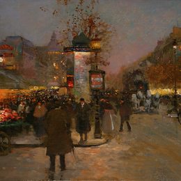 《宽阔的林荫大道》爱德华·科尔特斯(Edouard Cortes)高清作品欣赏