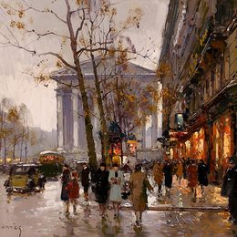 《马德琳和巴黎皇家罗伊》爱德华·科尔特斯(Edouard Cortes)高清作品欣赏