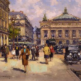 《歌剧院广场》爱德华·科尔特斯(Edouard Cortes)高清作品欣赏