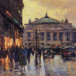 《歌剧院广场》爱德华·科尔特斯(Edouard Cortes)高清作品欣赏