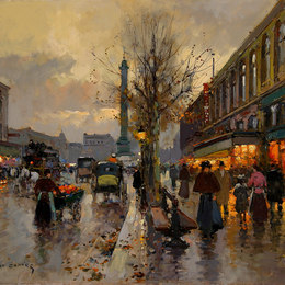 《巴士底广场》爱德华·科尔特斯(Edouard Cortes)高清作品欣赏