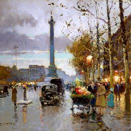《巴士底广场》爱德华·科尔特斯(Edouard Cortes)高清作品欣赏