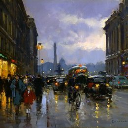 《协和广场》爱德华·科尔特斯(Edouard Cortes)高清作品欣赏