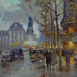 《共和广场》爱德华·科尔特斯(Edouard Cortes)高清作品欣赏