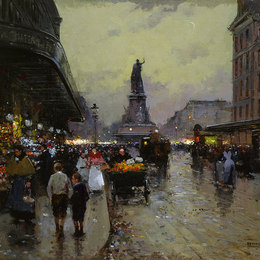 《共和广场》爱德华·科尔特斯(Edouard Cortes)高清作品欣赏
