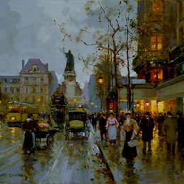 《共和广场》爱德华·科尔特斯(Edouard Cortes)高清作品欣赏
