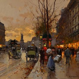 《共和广场》爱德华·科尔特斯(Edouard Cortes)高清作品欣赏