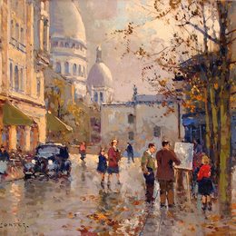 《小丘广场》爱德华·科尔特斯(Edouard Cortes)高清作品欣赏