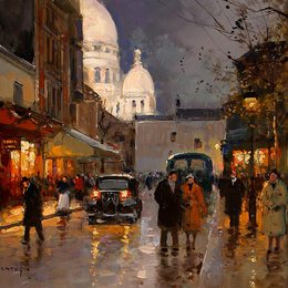 《从一个小丘广场圣心》爱德华·科尔特斯(Edouard Cortes)高清作品欣赏