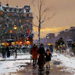 《皮加勒广场》爱德华·科尔特斯(Edouard Cortes)高清作品欣赏