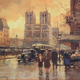 《圣米歇尔圣母广场》爱德华·科尔特斯(Edouard Cortes)高清作品欣赏