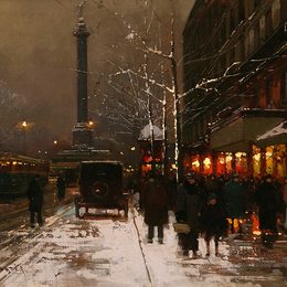 《巴黎旺达米尔广场》爱德华·科尔特斯(Edouard Cortes)高清作品欣赏