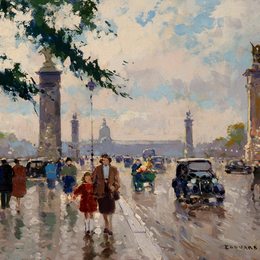 《亚历山大三世桥》爱德华·科尔特斯(Edouard Cortes)高清作品欣赏