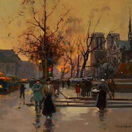 《码头市圣母》爱德华·科尔特斯(Edouard Cortes)高清作品欣赏