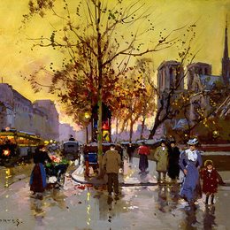 《蒙特贝罗大街》爱德华·科尔特斯(Edouard Cortes)高清作品欣赏
