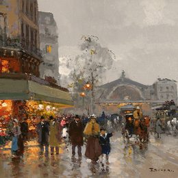 《铁路道床》爱德华·科尔特斯(Edouard Cortes)高清作品欣赏