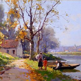 《渡船人》爱德华·科尔特斯(Edouard Cortes)高清作品欣赏
