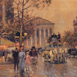 《在街的皇家马德莱娜》爱德华·科尔特斯(Edouard Cortes)高清作品欣赏